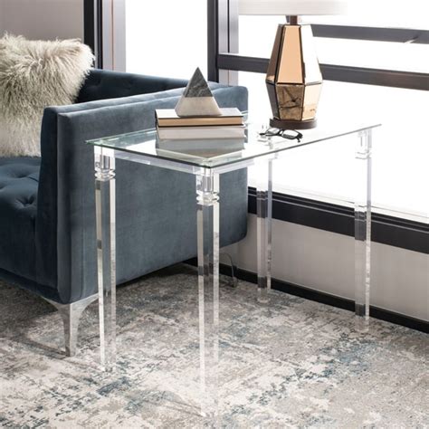 Rated 4.5 out of 5 stars. Shop Safavieh Couture Amelie Acrylic Side Table - Clear - 30" x 18" x 27" - On Sale - Free ...