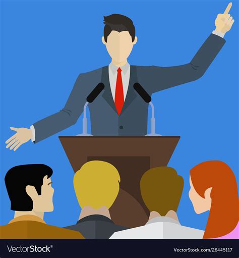 Speaker Speaking Infront An Audience Royalty Free Vector