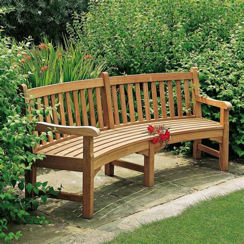 The heat is on, all week long. Barlow Tyrie Glenham Teak Curved Garden Bench Seat — Mid ...