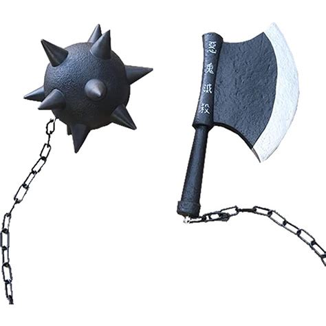 Demon Slayer Gyomei Himejima Nichirin Foam Chained Flail and Axe for