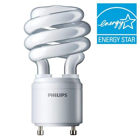 Philips 60w Equivalent Soft White 2700k Spiral Gu24 Cfl Light Bulb E