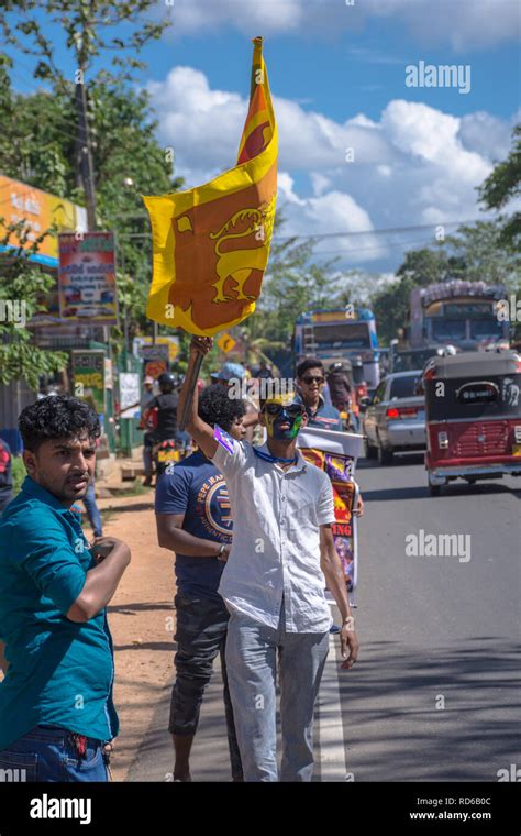 Sri Lankan Cricket Fan Stock Photo Alamy