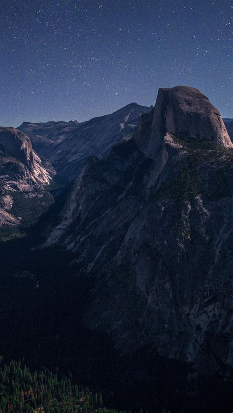 1080x1920 Yosemite Valley Under Moonlight 5k Iphone 76s6 Plus Pixel