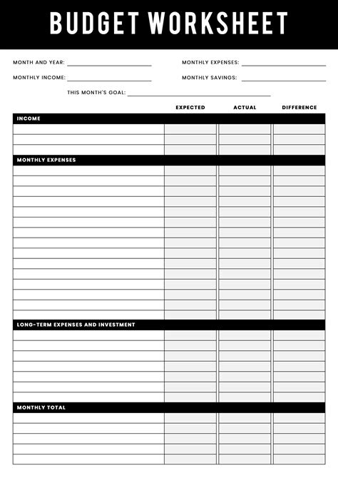 Budgeting Worksheets - Etsy - Worksheets Library