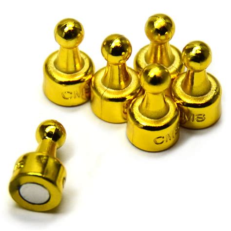 24 Ct Neopin Gold Magnetic Push Pins Super Strong Neodymium Magnets