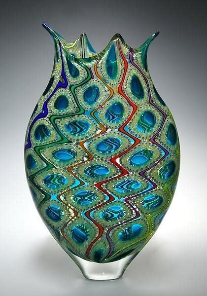 Vases Home Decor Aqua Jewel Murano Glass Vase Decor Object Your