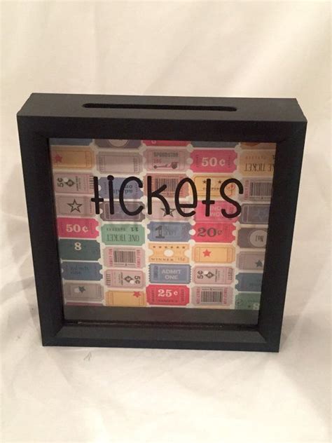 Hardware is included to mount the hanger to the closet wall or in the back. Ticket Stub Holder Shadow Box Tickets | Shadow box, Memory ...