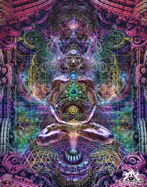 Trinity Meditation Hologram Chakra Art Psychadelic Art Visionary Art