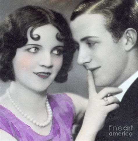 Postcard Depicting Two Lovers Photograph By Italian School