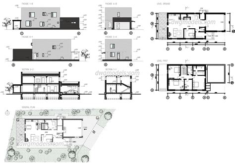 Exemples Et Plans De Villas Maisons En Dwg Cad ~ Ana Mohandis