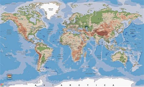 Mapamundis Físicos Para Imprimir Mapas Del Mundo Físico De Todo Tipo