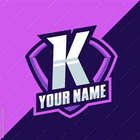 K Letter Gaming Esport Logo Design Template Inspiration Stock Vector