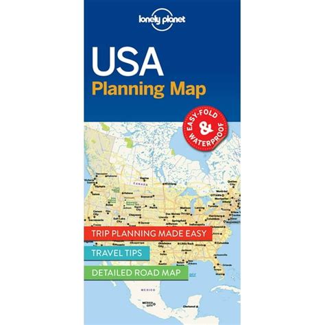 Travel Guide Lonely Planet Usa Planning Map Folded Map