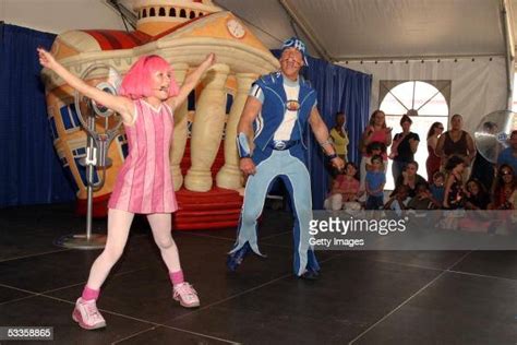 Stephanie And Sportacus From The Nick Jr Hit Show Lazytown Perform