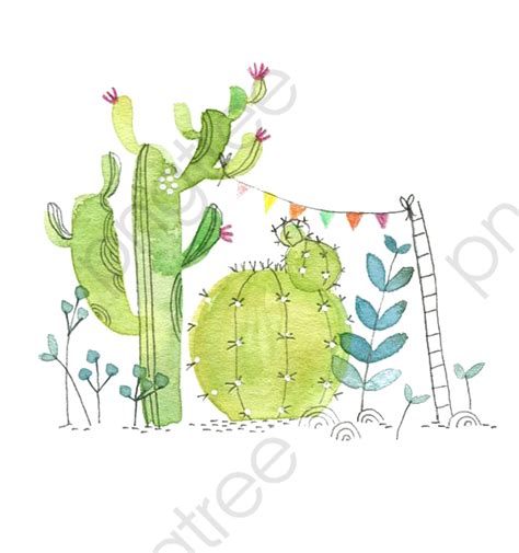 Watercolor Cactus, Watercolor Clipart, Cactus, Watercolor PNG Transparent Clipart Image and PSD ...
