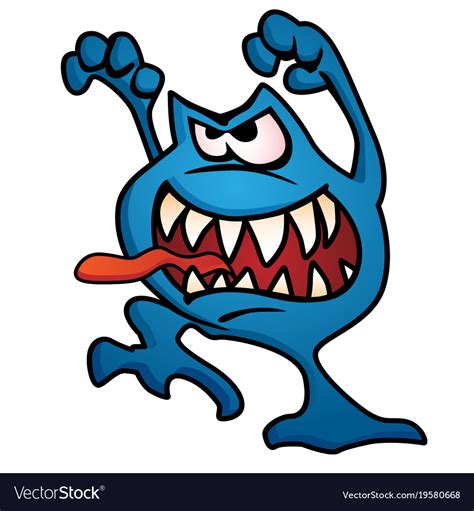 Silly Monster Creature Cartoon Royalty Free Vector Image