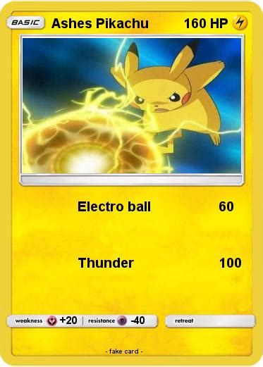 Pokémon Ashes Pikachu 43 43 Electro Ball My Pokemon Card