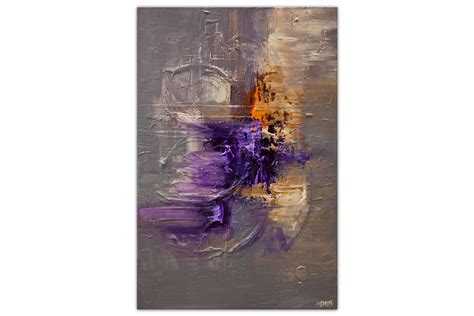 Painting For Sale Purple Gray Modern Abstract Painting