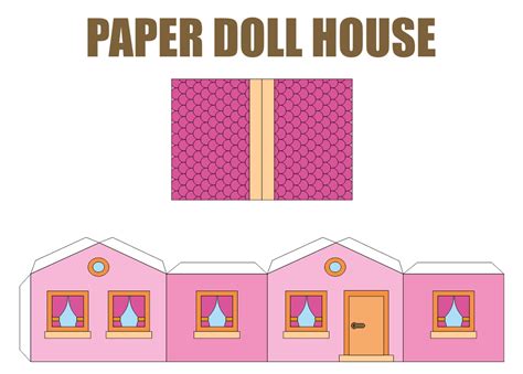 Free Printable Paper Dollhouse Template Printable Templates