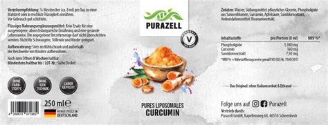 Pures Liposomales Curcumin Purazell