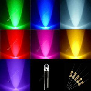 So are red and green, and blue and orange. 70×Red Green Blue Yellow Purple Pink White 3mm Mixed LED ...