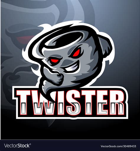 Twister Mascot Esport Logo Design Royalty Free Vector Image