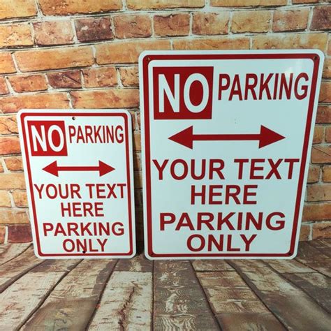 Custom No Parking Metal Sign Custom Made Personalized Sign Etsy