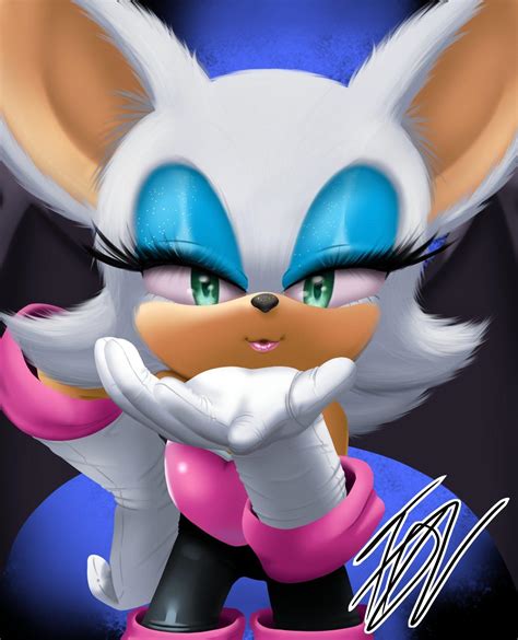 rouge giving you a kiss sonic the hedgehog know your meme