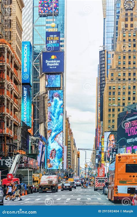 Times Square Intersection In New York City Editorial Stock Image