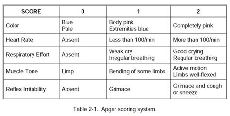 Table 2 1 Apgar Scoring System Emergency Obstetrics And Pediatrics