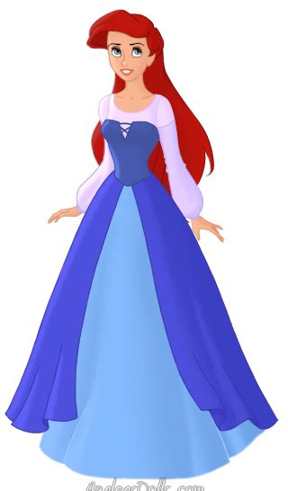 Starbucks Clipart Ariel Disney Ariel Blue Dress Hd Png Download