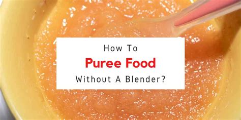 How To Puree Without A Blender 10 Easy Methods