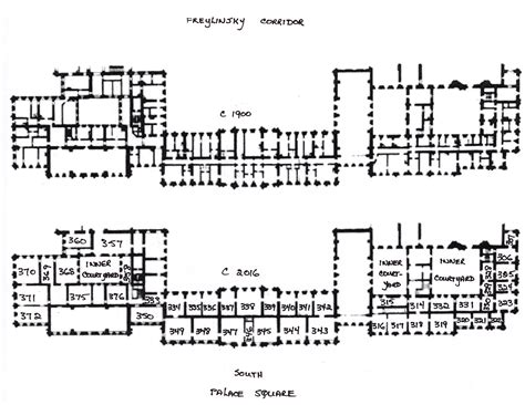 Winter Palace Research Plan C1900 Of The Freylinsky