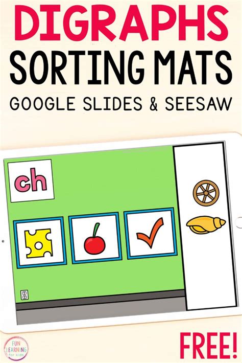 Digital Beginning Digraph Sorting Activity For Slides And Seesaw