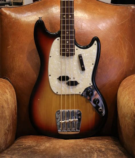 1972 Fender Mustang Bass Sunburst Guitars Electric Solid Body