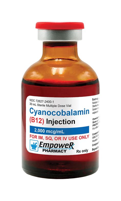Cyanocobalamin Vitamin B12 Injection Empower Pharmacy