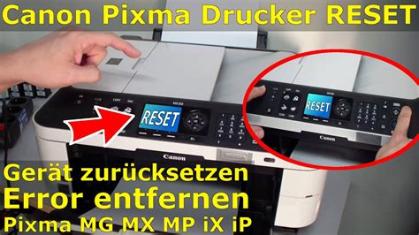 Le point fort de la pixma mx525 réside dans son rapport qualité/prix/équipement très attrayant. Canon Pixma Drucker Reset - Zurücksetzen + Reparieren FIX - YouTube