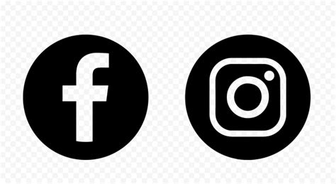 Hd Facebook Instagram Black Logos Icons Png Citypng