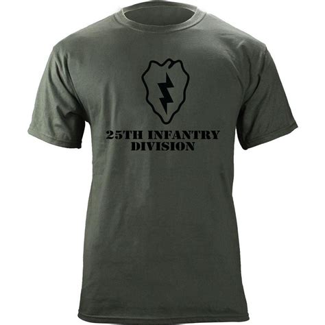 Army 25th Infantry Division Subdued Veteran T Shirt