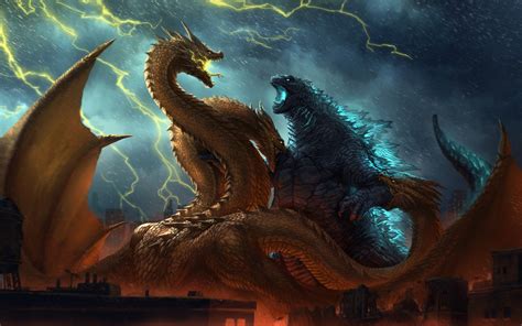 Ბრედლი უიტფორდი, მილი ბობი ბრაუნი, ვერა ფარმიგა, სელი ჰოუკინსი, კაილ ჩანდლერი, ჩარლზ. 1680x1050 Godzilla vs King Ghidorah King of the Monsters ...