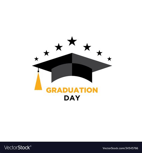 Graduation Day Logo Designs Simple Modern Vector Image