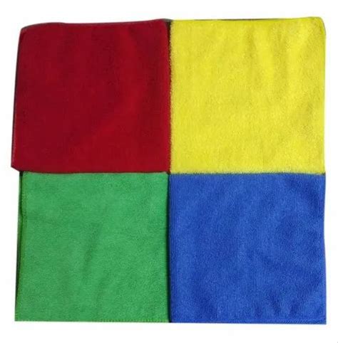 plain microfiber cleaning cloth set 250 gsm size 3 x 3 inch w x l at rs 30 in chennai