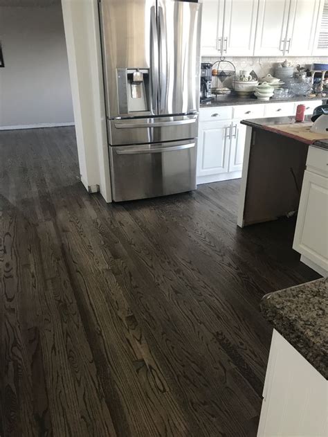 Lovely white oak flooring estimate to refresh your home. Final wood floor color - 5 parts Dura Seal Classic Gray ...