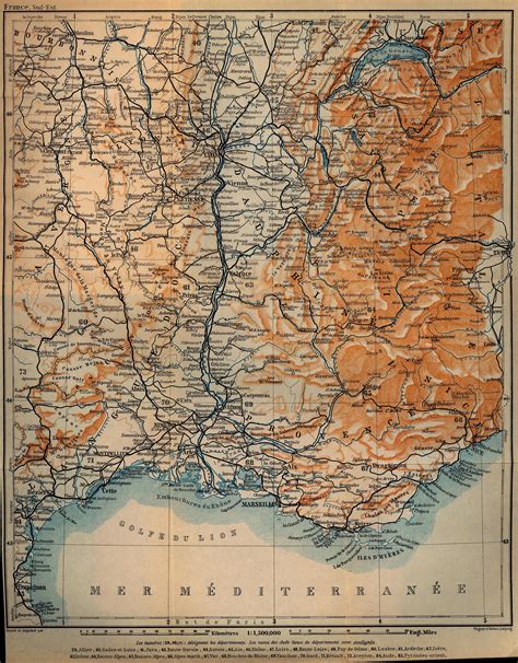 Baedekers Southern France 1914 Perry Castañeda Map Collection Ut
