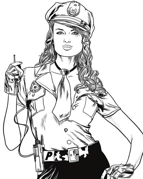 Desenho By Stevany Art Police Woman Police Art Police Women