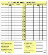 Free Electrical Panel Schedule Template Excel