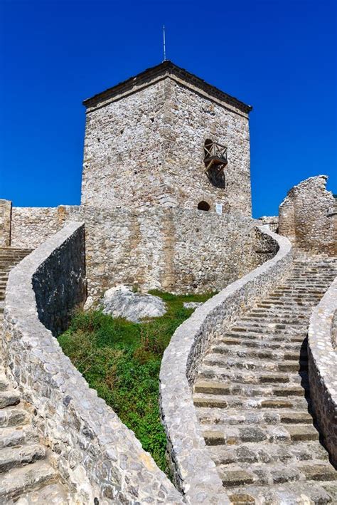 Ancient Fortress Momcilov Grad In Pirot Serbia Outside View Of Ruins