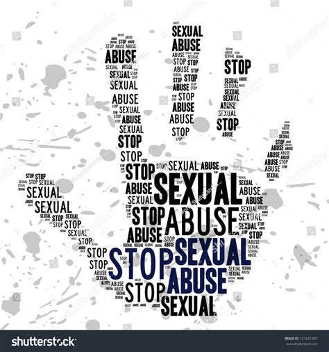 Stop Sexual Abuse Sign Words Clouds Stock Illustration 121621387