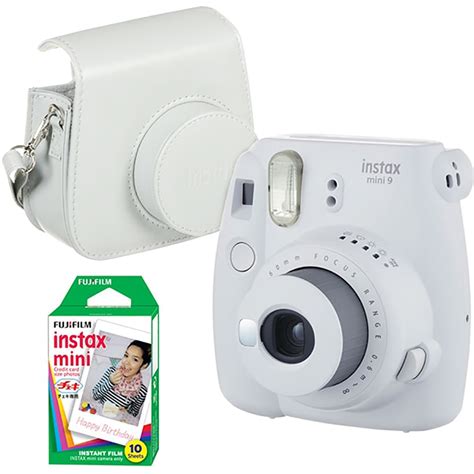 Pachet Camera Instax Mini 9 White Hartie Film Instax 10 Pk Geanta