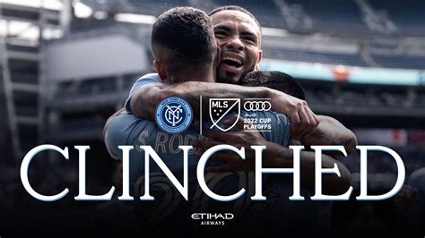 Nycfc Clinches A Place In The 2022 Audi Mls Cup Playoffs New York City Fc